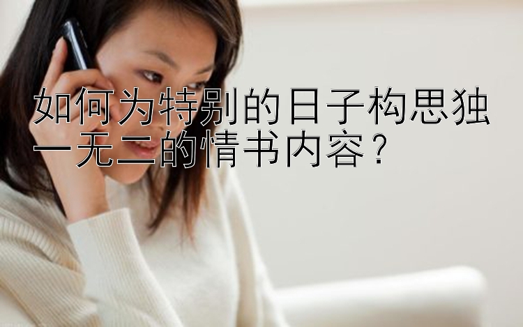 如何为特别的日子构思独一无二的情书内容？