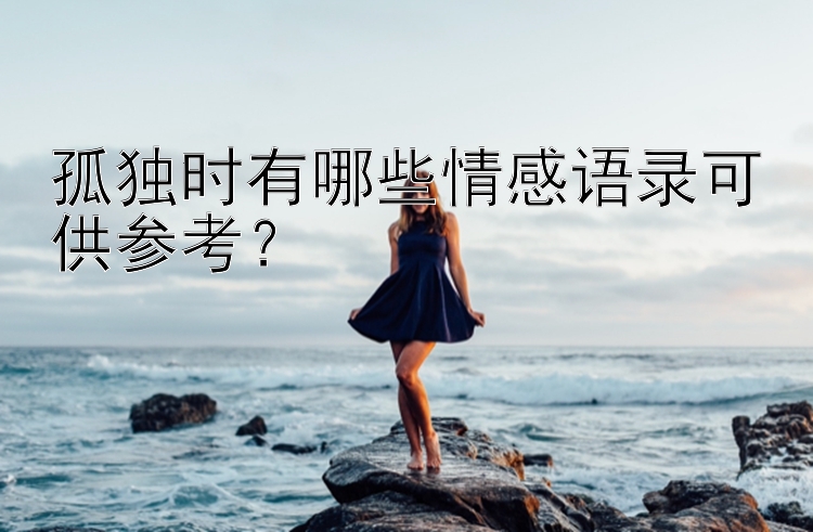 孤独时有哪些情感语录可供参考？