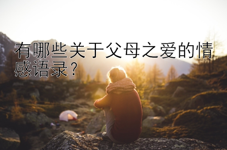 有哪些关于父母之爱的情感语录？