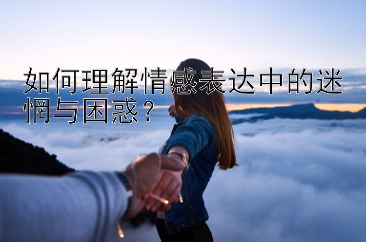 如何理解情感表达中的迷惘与困惑？