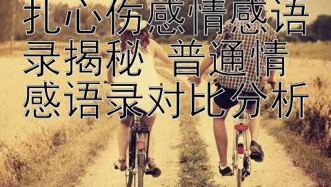 扎心伤感情感语录揭秘 普通情感语录对比分析