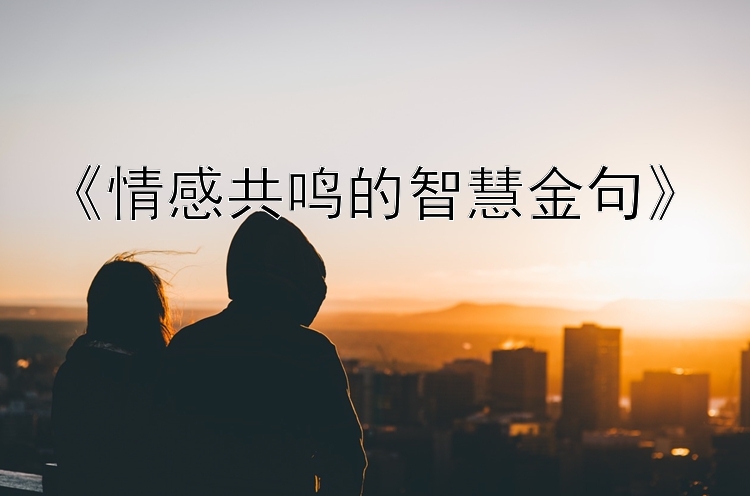 《情感共鸣的智慧金句》