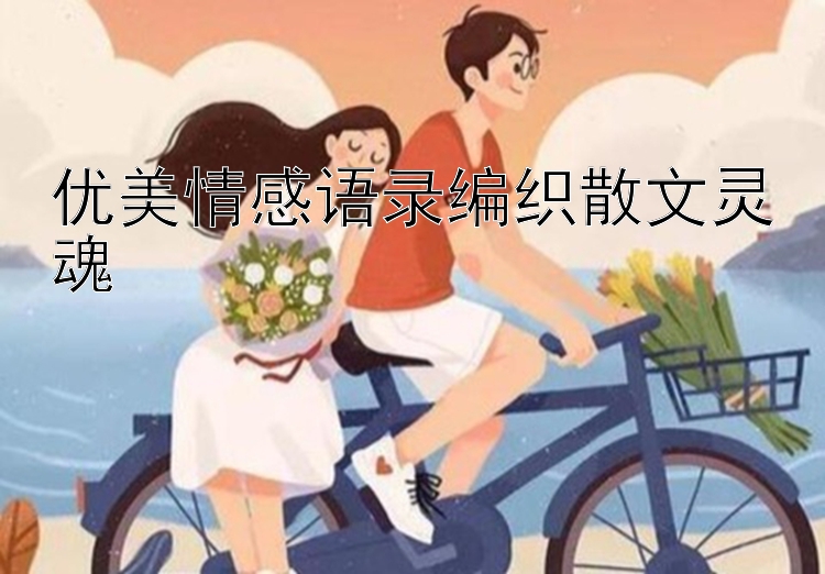 优美情感语录编织散文灵魂